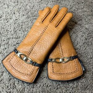 Vintage Aris Snuggler Brown Gloves size large A 99